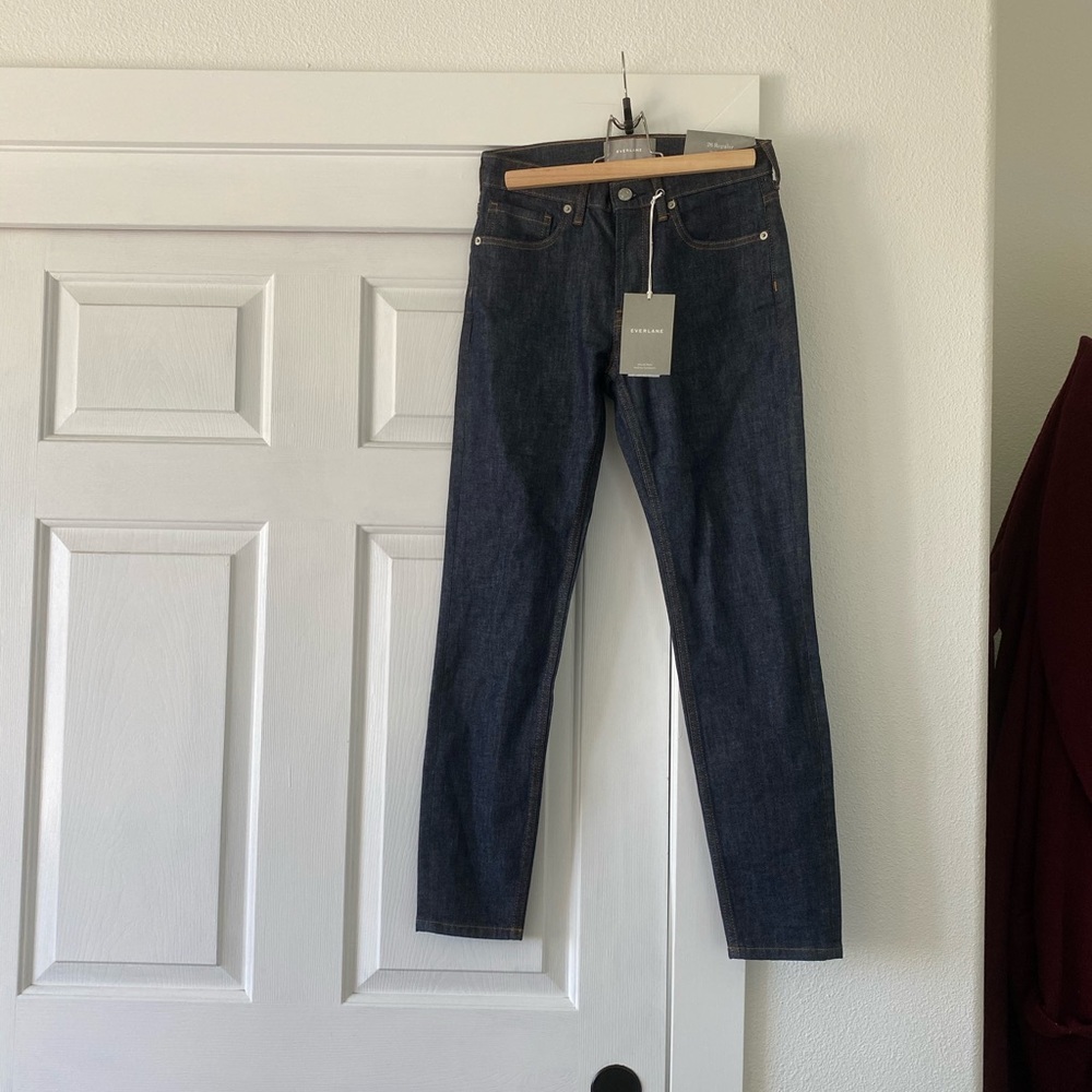 NWT Everlane Mid Rise Skinny Jeans Dark Indigo